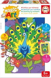 Educa Malen nach Zahlen – Pfau und Papagei