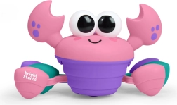 Bright Starts musikalischer und multisensorischer krabbelnder Spielzeugkrabbler Rockin' Crawling Crab, rosa