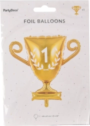 Folienballon in Form eines goldenen Pokals