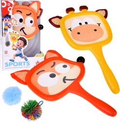 Bunte Raketenschläger in Tierform für Kinder