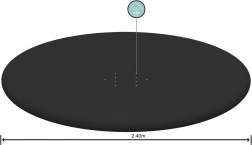 Abdeckplane für aufblasbaren Pool mit Luftring 244 cm BESTWAY