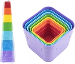 Technok Kubus Stapelturm aus Bausteinen Pyramide