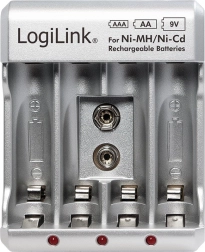 Akku-Ladegerät Ni-Mh Ni-Cd AA AAA 9V