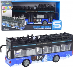 Doppeldecker-Stadtbus 1:16 mit Antrieb, Licht und Sound – blau