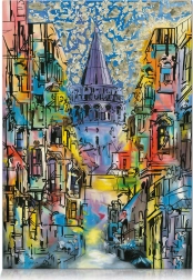 Metallisches Puzzle Galata-Turm 1000 Teile