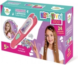 Glitzernde Haar-Diamanten mit Applikator und Spangen