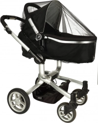 Universelles elastisches Moskitonetz für Kinderwagen 140 cm – Schwarz