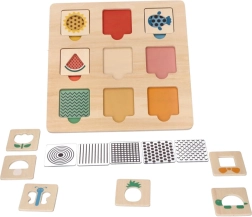 Holz-Lernpuzzle mit Mustern 28 × 28 cm