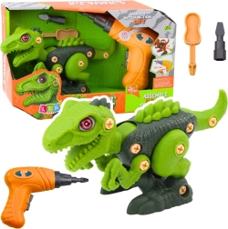 Grüner DIY Dinosaurier mit Bohrmaschine