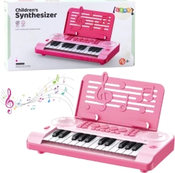 Elektronisches Lernklavier für Kinder, 24 Tasten, rosa