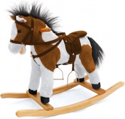 Braun-weißes Schaukelpferd