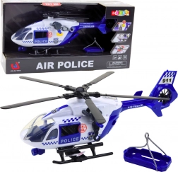 Polizeihelikopter mit Lichtern und Sounds 1:12 mit Haken und Trage