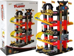 Fünfstöckige Parkhaus-Garagen mit batteriebetriebenem Aufzug und 10 Autos, mit Lichtern