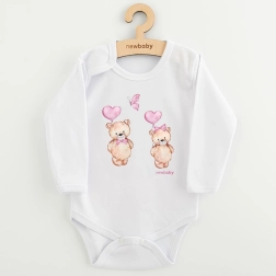 Babybody mit Aufdruck New Baby Love Bears, langer Ärmel