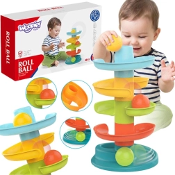 Woopie Baby Kugelbahn mit Spiralturm und 3 Bällen