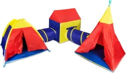 Kinder 5-in-1 Spielset mit Zelten und Tunneln IPLAY