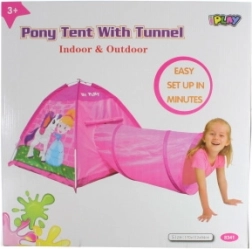 Zelt mit Tunnel mit Pony- und Prinzessinnenmotiv