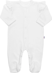 Stillfreundlicher Baumwoll-Overall New Baby Practical weiß für Mädchen 92