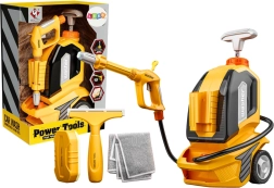 Kinder-Hochdruckreiniger mit Wasserfunktion inklusive Abzieher, Schwamm und Tuch