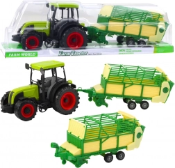 Grüner Traktor mit Anhänger für Kinder 50 cm