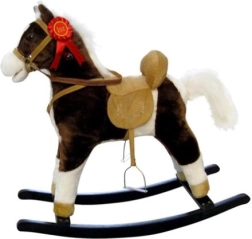 Schaukelpferd mit Melodie Milly Mally Mustang dunkelbraun
