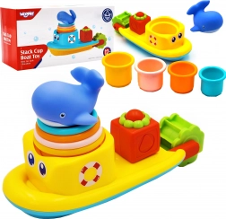 Woopie Baby Wasserspielzeug – Boot mit Wal und Ausgießbechern