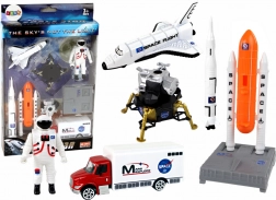 Set aus Weltraumfiguren und Raketen, 8 Teile