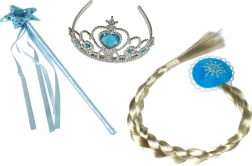 Prinzessin-Set mit blauem Zopf