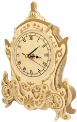 Woodcraft Holz 3D-Puzzle Uhr Wichtel
