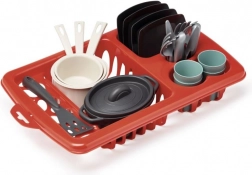 Großes Abtropfgestell mit Geschirr