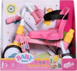 Baby Born Dreirad mit Schiebestange und Sicherheitsgurten