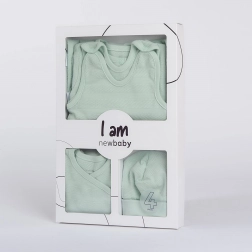 Baby-Erstausstattung New Baby I AM, 4-teilig, mint