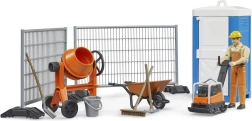 BRUDER Bauset mit Betonmischer, Figur und Werkzeug