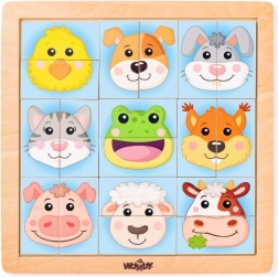 Puzzle Bunte Gesichter von Nutztieren