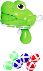 Geschicklichkeitsspiel Schießen auf die Zielscheibe mit Dinosauriermotiv