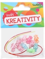 Bunte Perlen mit Schnur