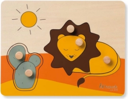 Hauck Holzpuzzle mit Griffknöpfen Löwe