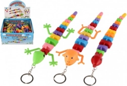 Leuchtender Schlüsselanhänger Eidechse/Chamäleon/Schlange 28 cm aus Kunststoff