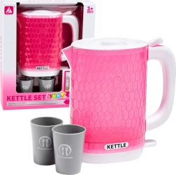 Kinder-Wasserkocher-Spielzeug mit Lichtern und Kochgeräuschen inkl. Becher, rosa