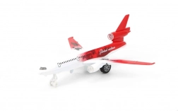 Metallisches Zieh-Flugzeug mit Musik und Lichtern