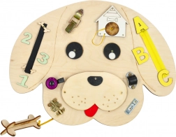 hölzerne Motoriktafel Hund 49 × 37 cm