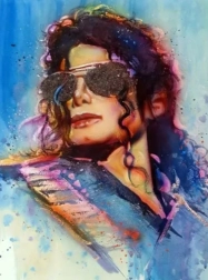 Diamantmalerei – Zeichnung von MICHAEL JACKSON 30 × 40 cm