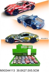 Metallsportwagen Animals mit öffnenden Türen und Rückziehantrieb