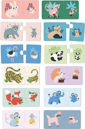 Holzpuzzle Jungtiere und Mütter Vilac