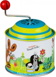 Spieluhr mit Kurbel MAULWURF, Metall 8 cm