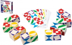 Gesellschaftsspiel Domino Match aus Holz in Schachtel