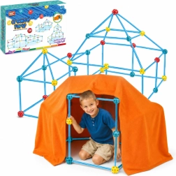 Woopie Kreativ-Bausatz zum Bauen einer Festung mit Zeltplane, 128 Teile
