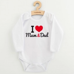 Baby-Body mit langem Ärmel NEW BABY I Love Mum and Dad