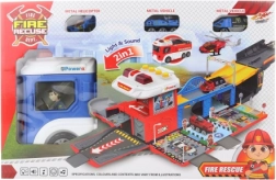 Polizeiauto mit ausklappbarer Garage und Lichtern