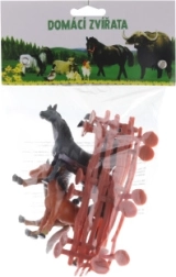 Pferde mit Zaun im Beutel